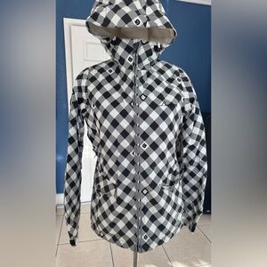 Burton White and Black Quilted Jacket